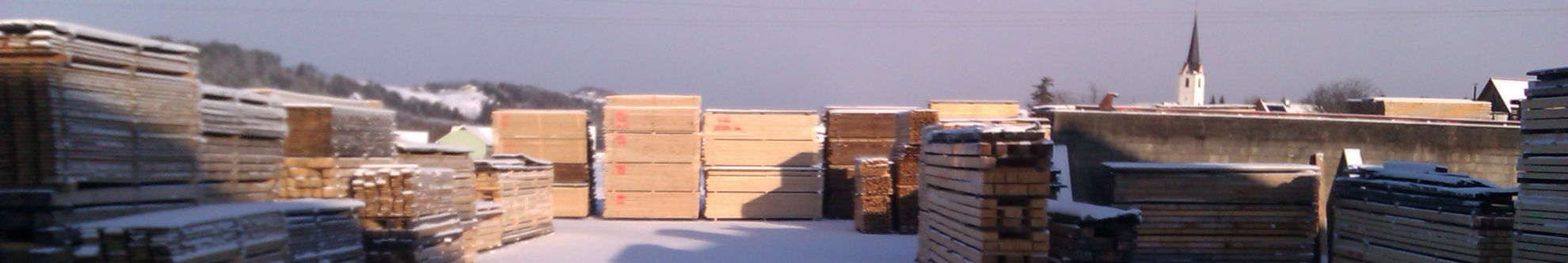 Lagerplatz im Winter